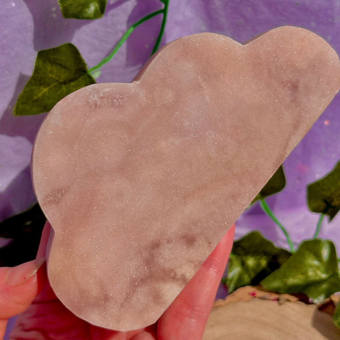 pink amethyst cloud carving