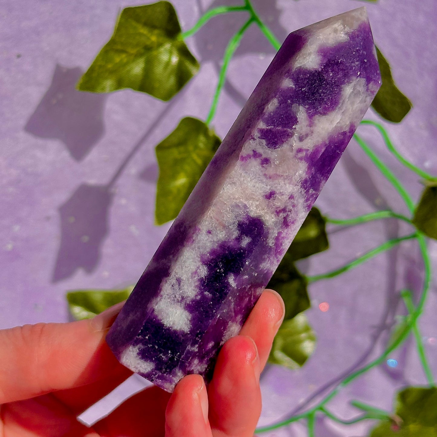 purple towers ~ lepidolite & phosphosiderite ~ choose your own