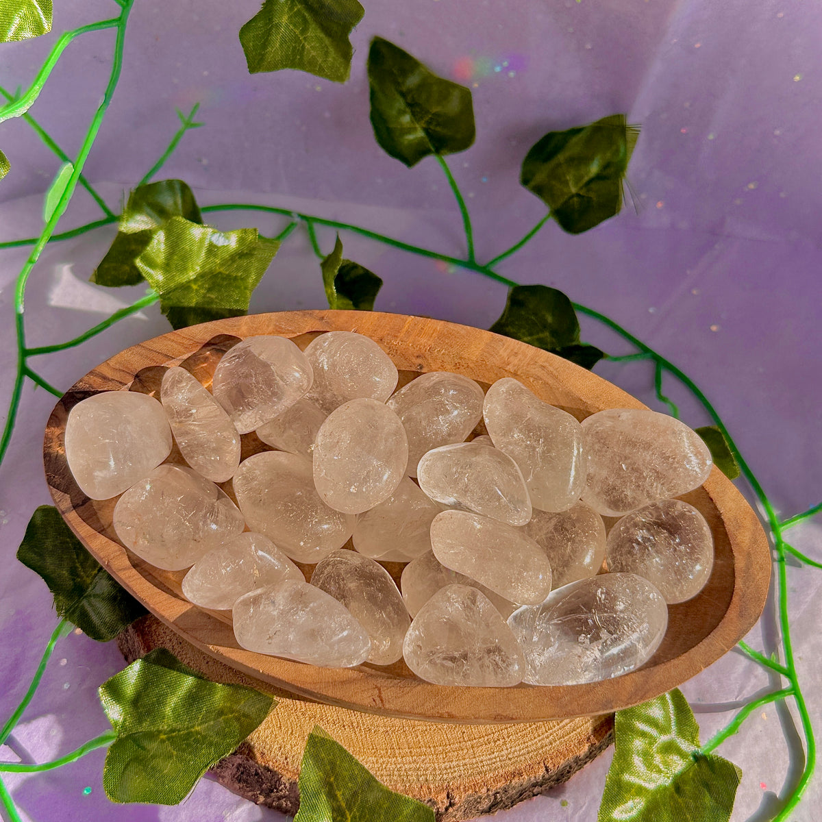 clear quartz tumbles ~ preloved