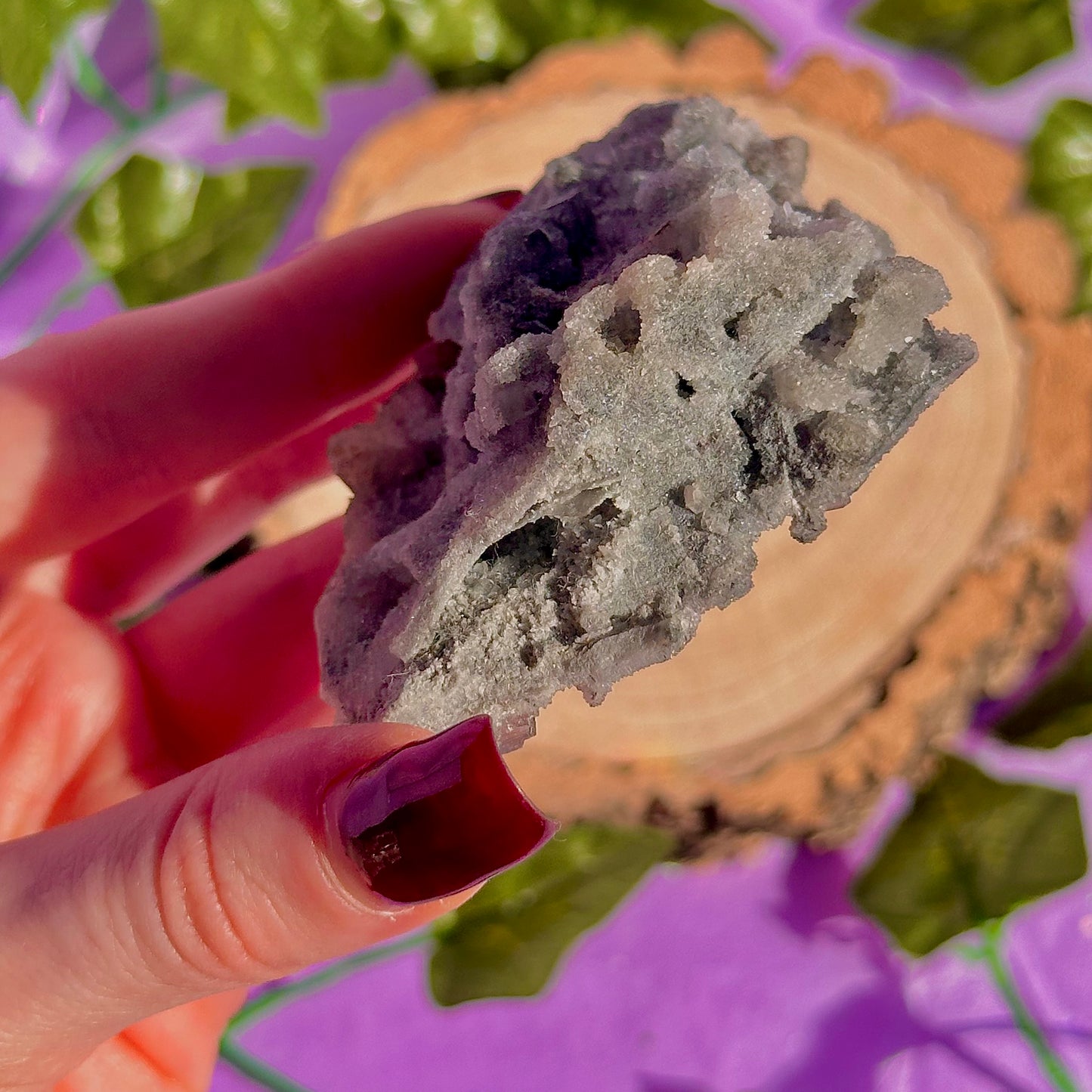 druzy quartz specimen with cubic fluorite & mini pyrite flower