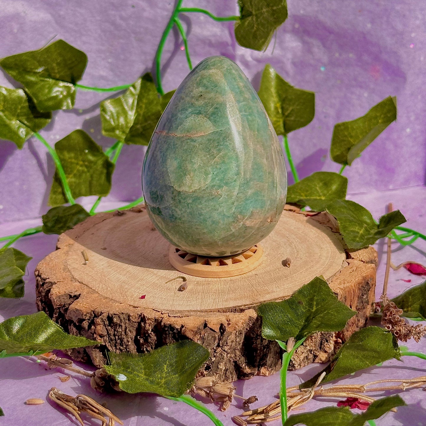 amazonite egg carving
