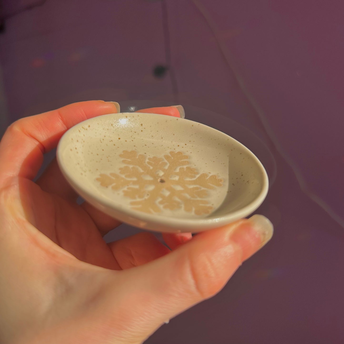 snowflake incense holder