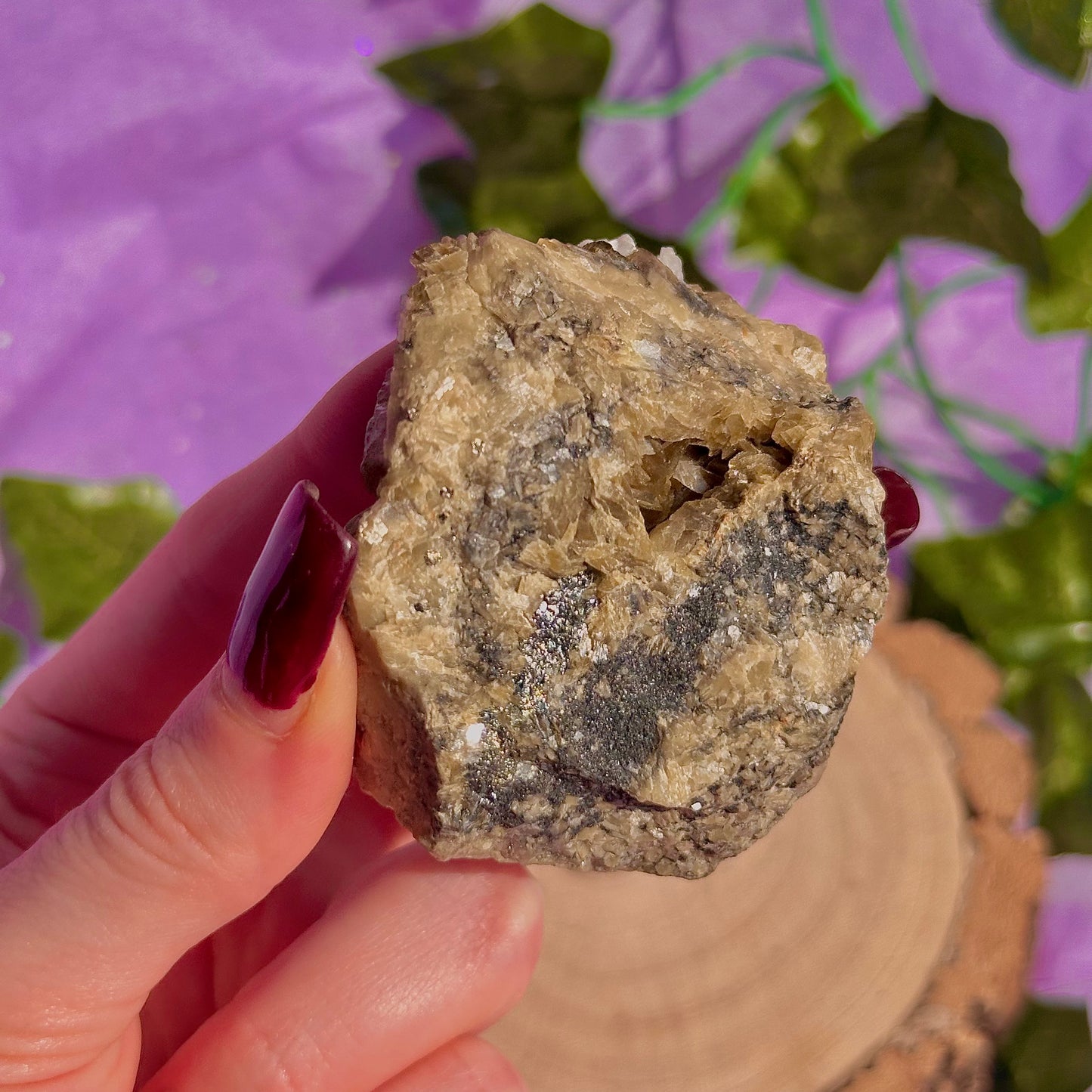 bladed siderite dragon scale cluster specimen