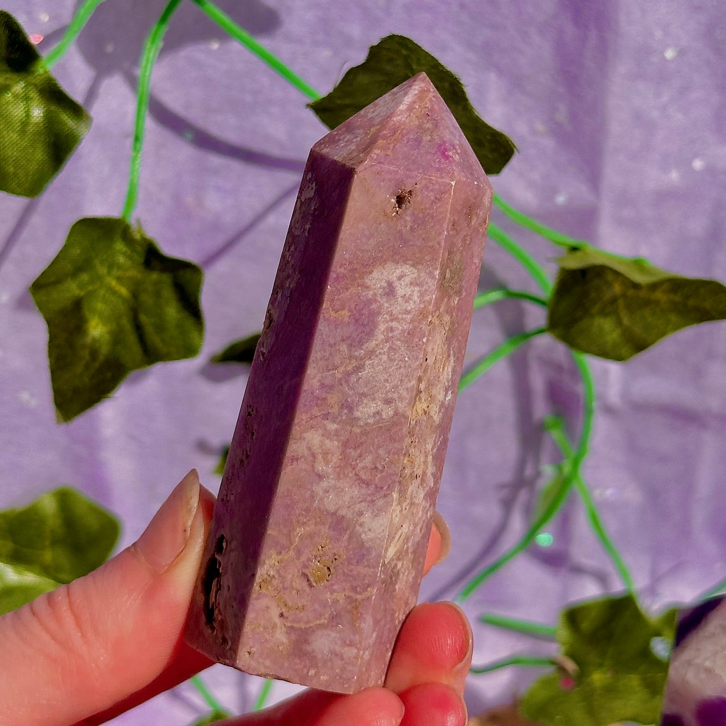 purple towers ~ lepidolite & phosphosiderite ~ choose your own