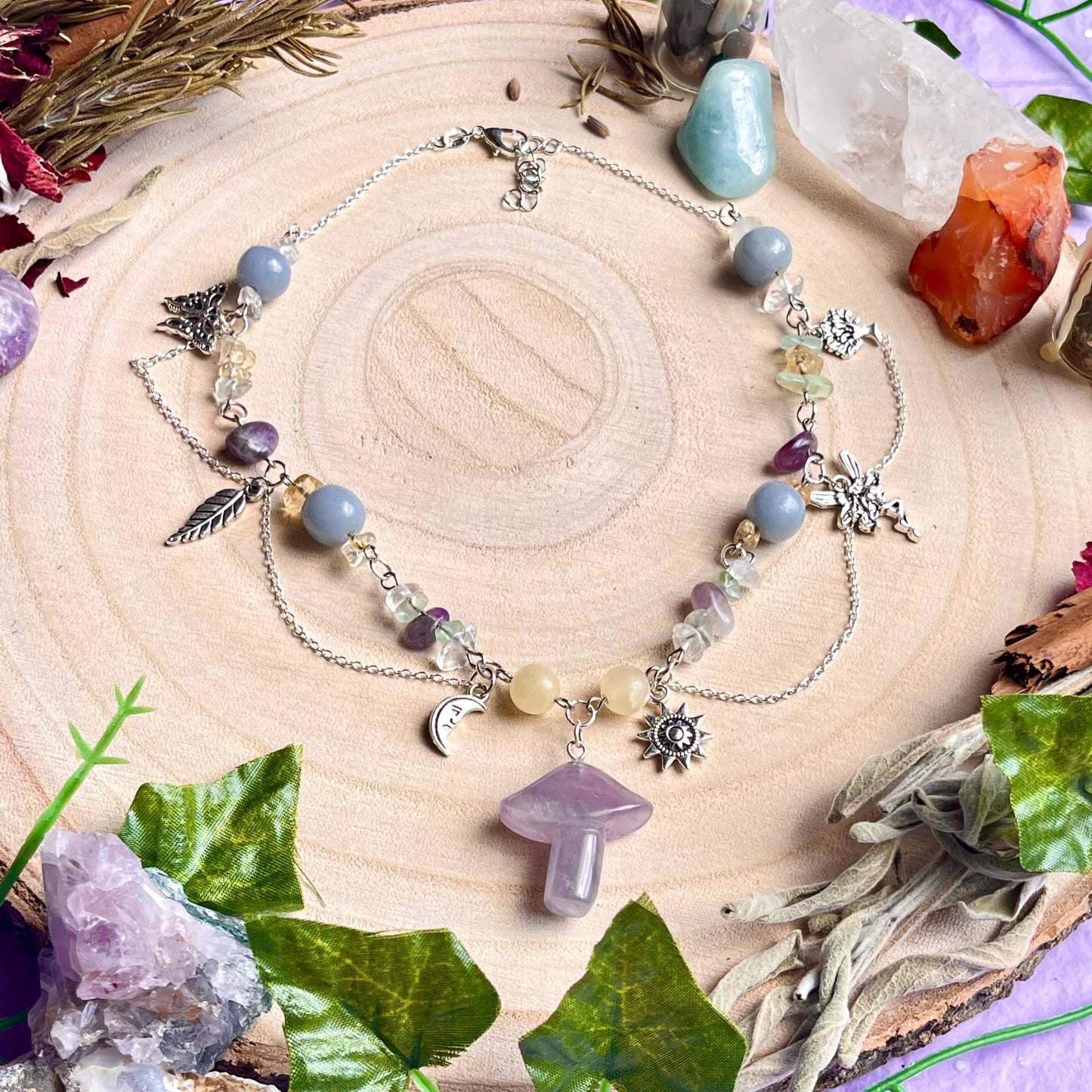 a fairies garden necklace