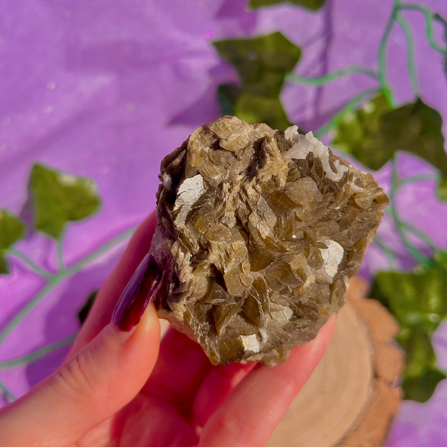 bladed siderite dragon scale cluster specimen