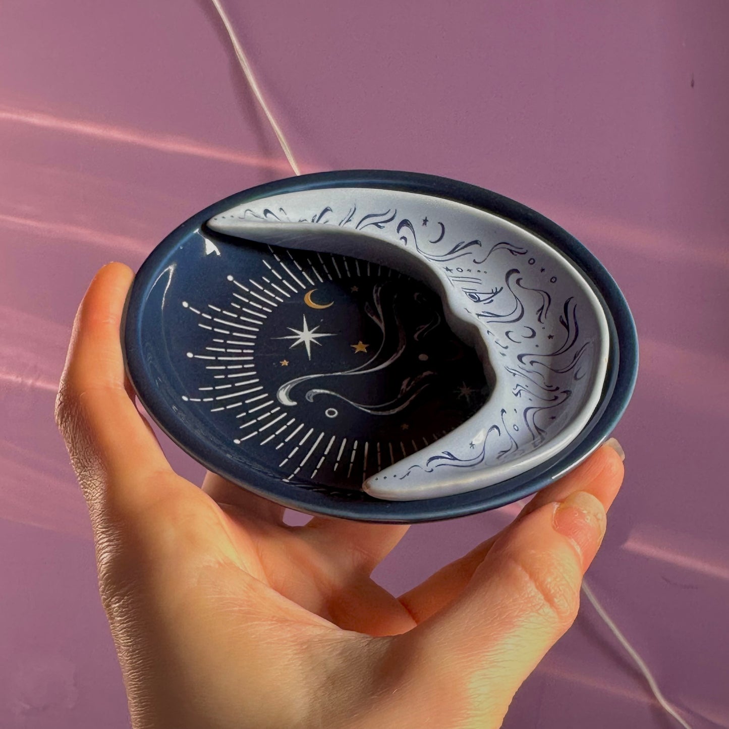 blue moon stacking trinket dish