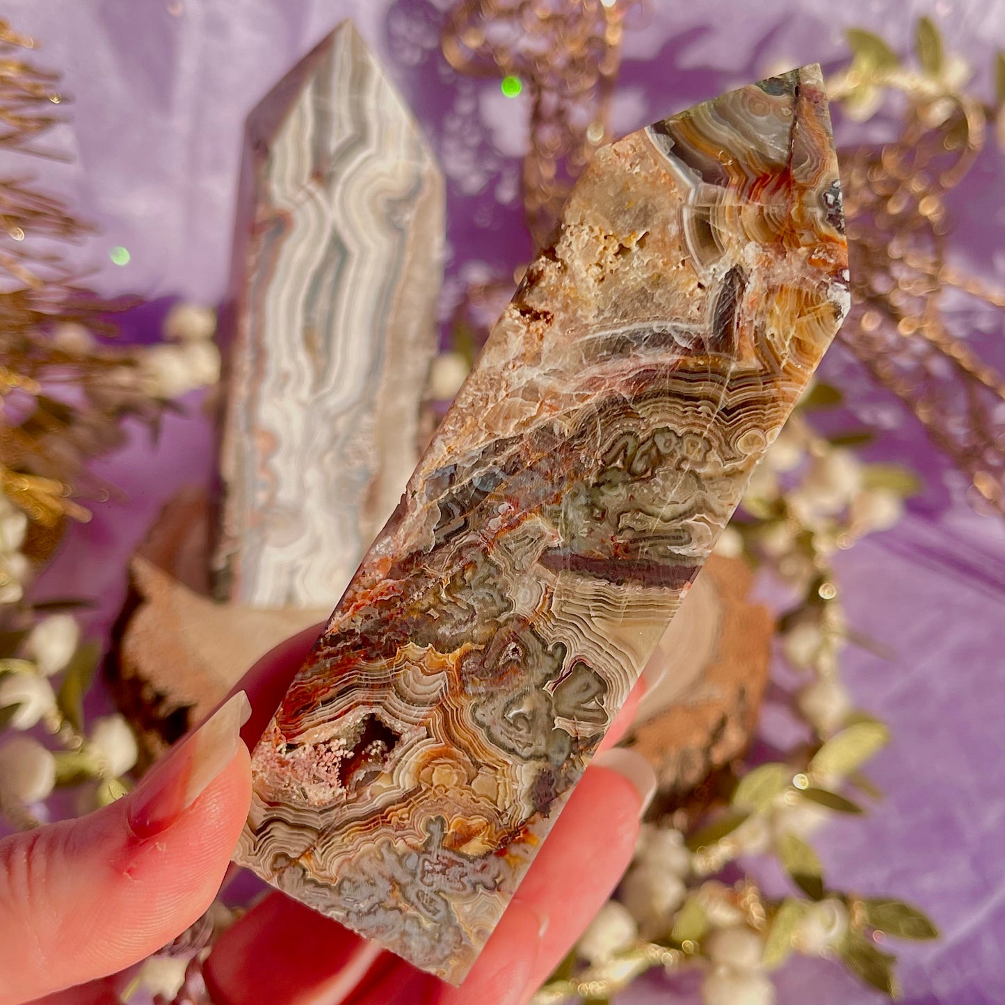 mexican crazy lace agate tower ~ choose your own