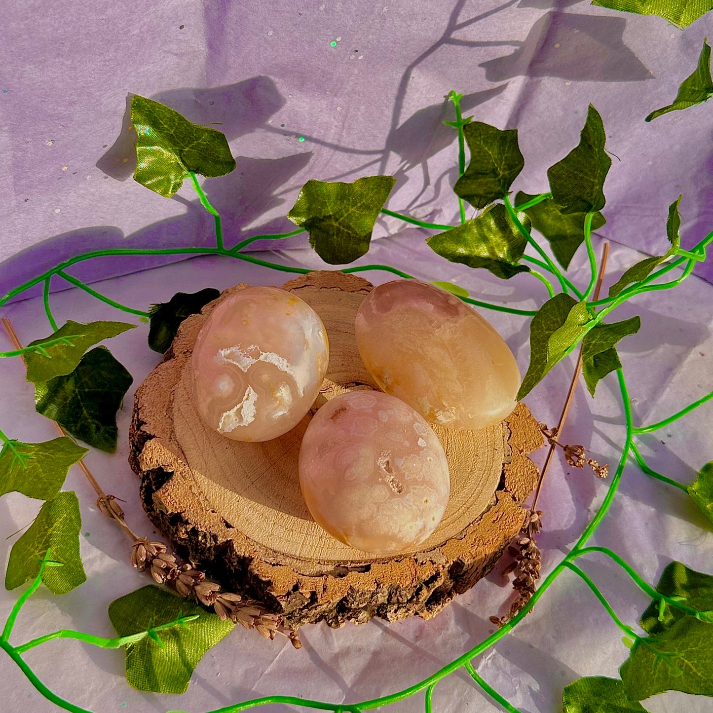 flower agate palm stone ~ intuitively chosen