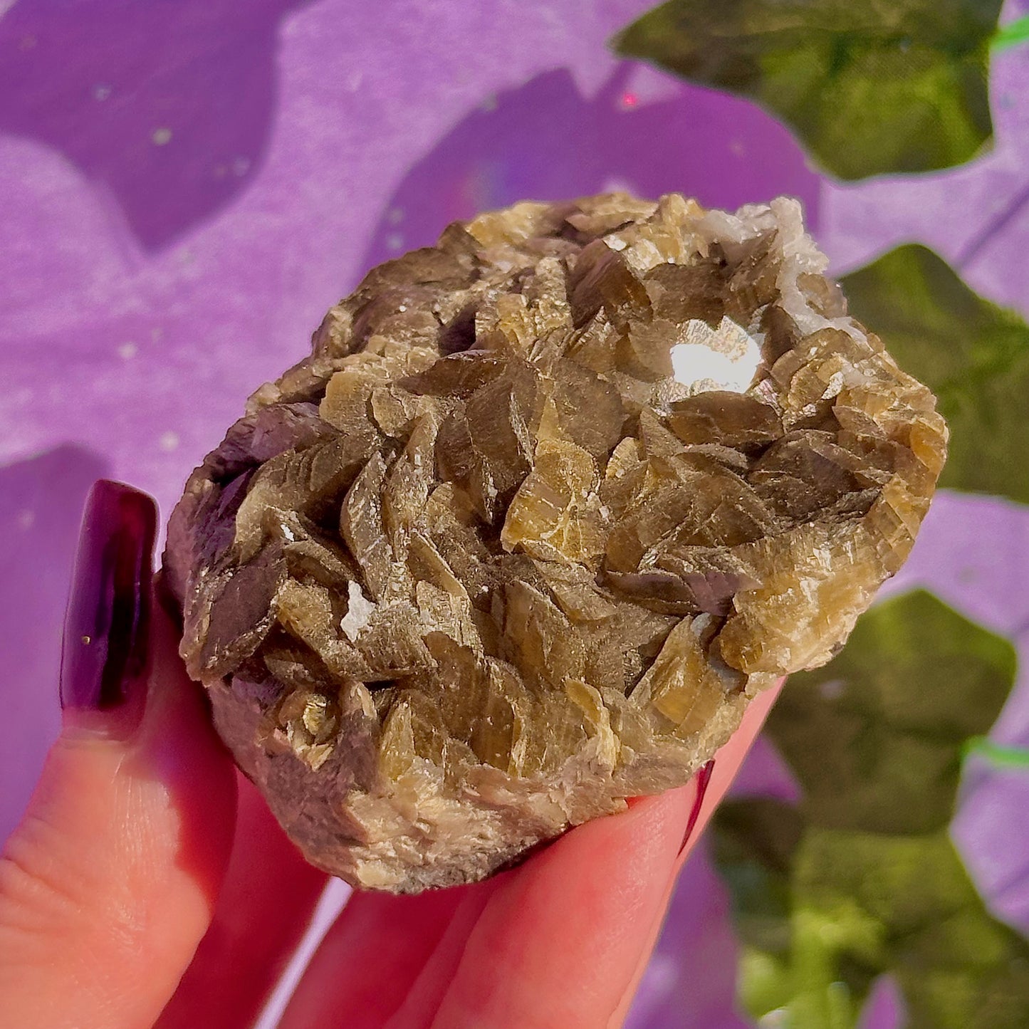 bladed siderite dragon scale cluster specimen