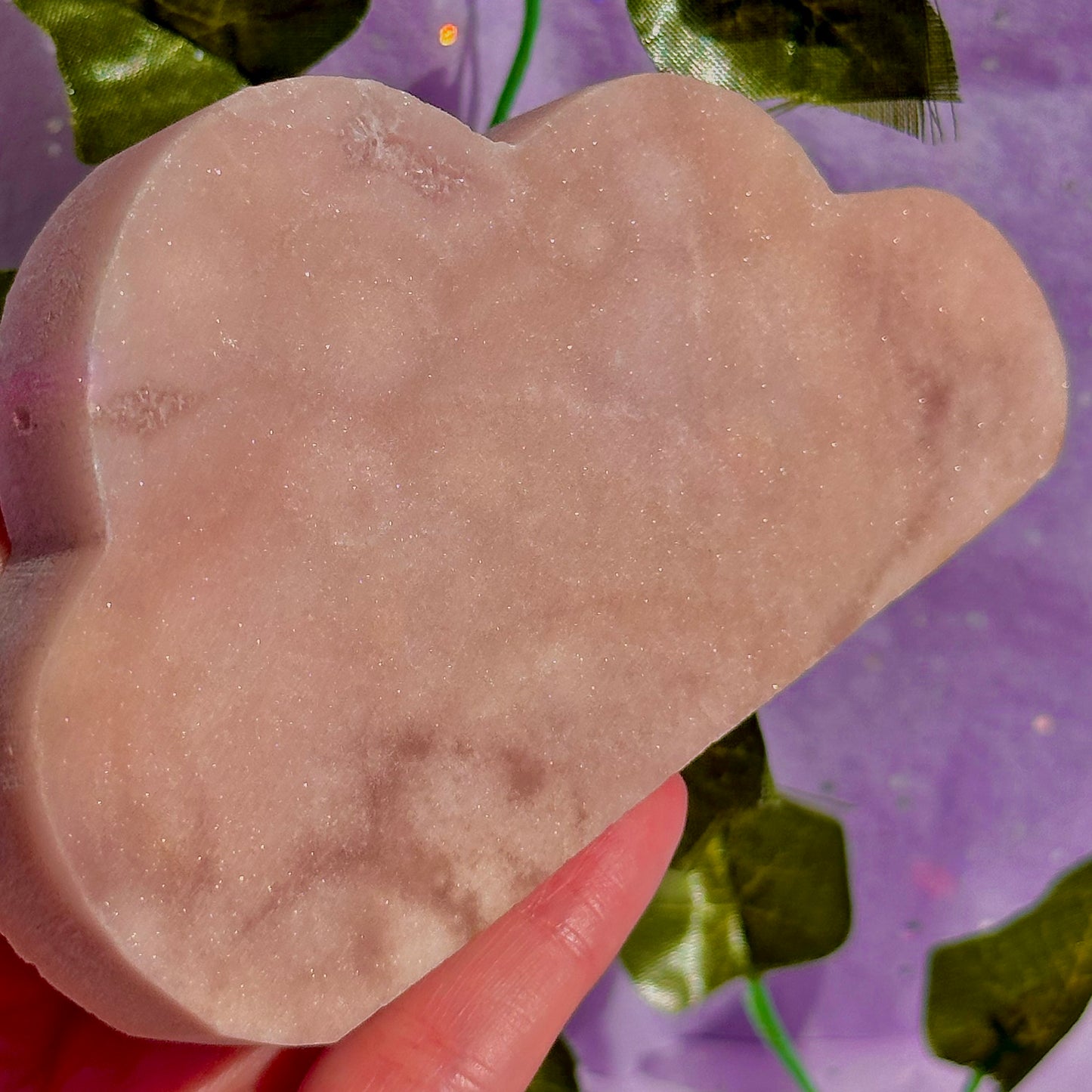 pink amethyst cloud carving