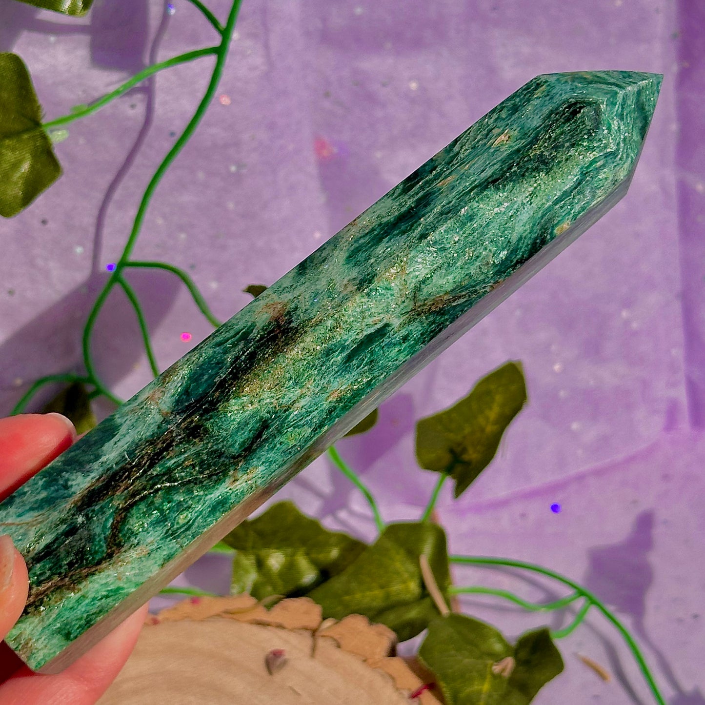 green fuchsite tower