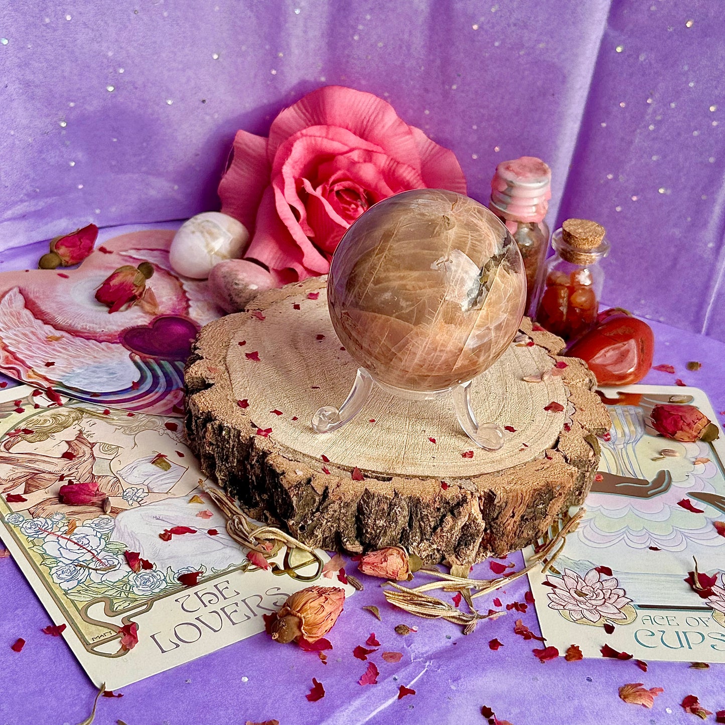 pink moonstone sphere B