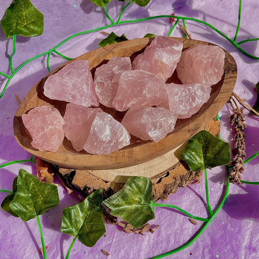 raw/rough rose quartz