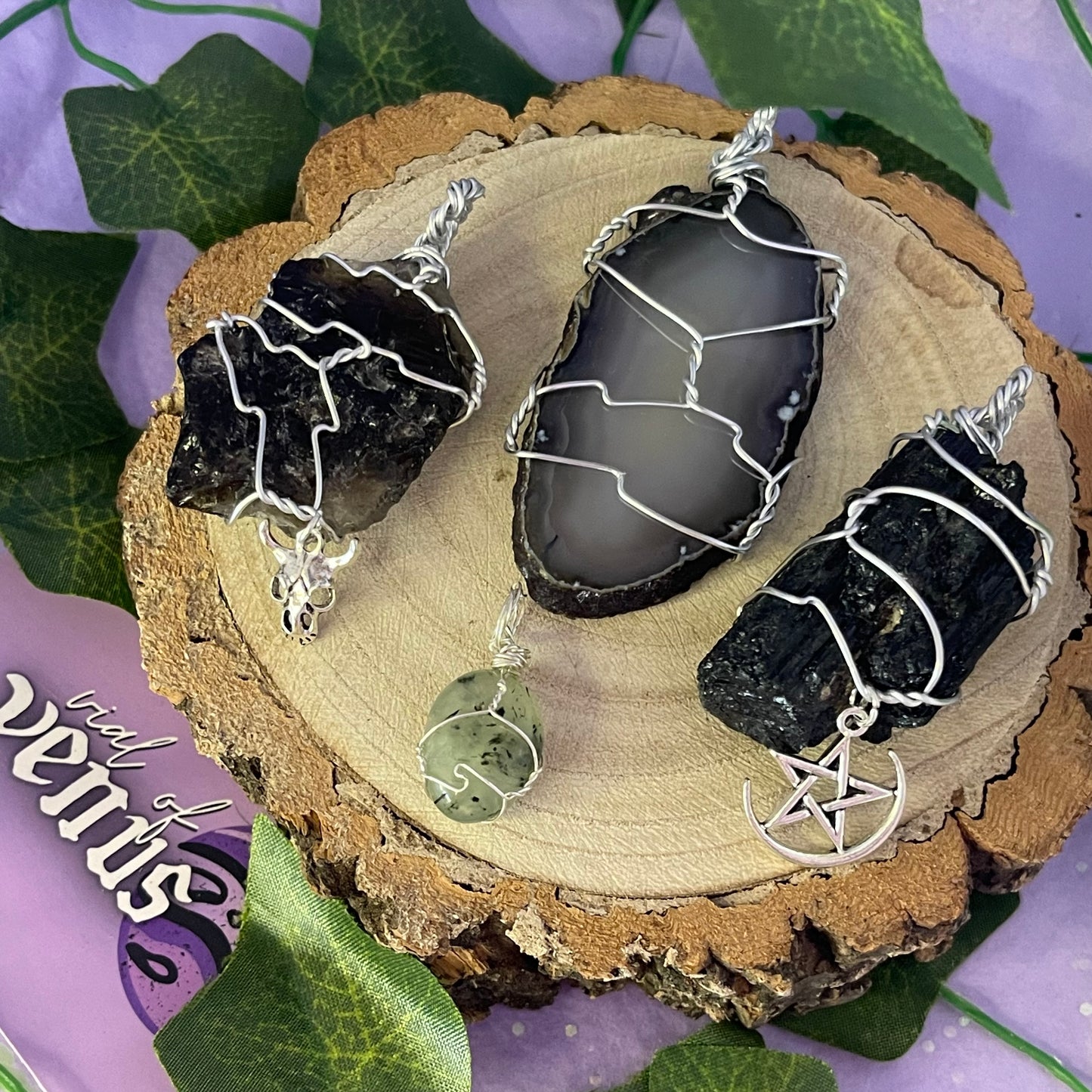 wire wrap pendants halloween
