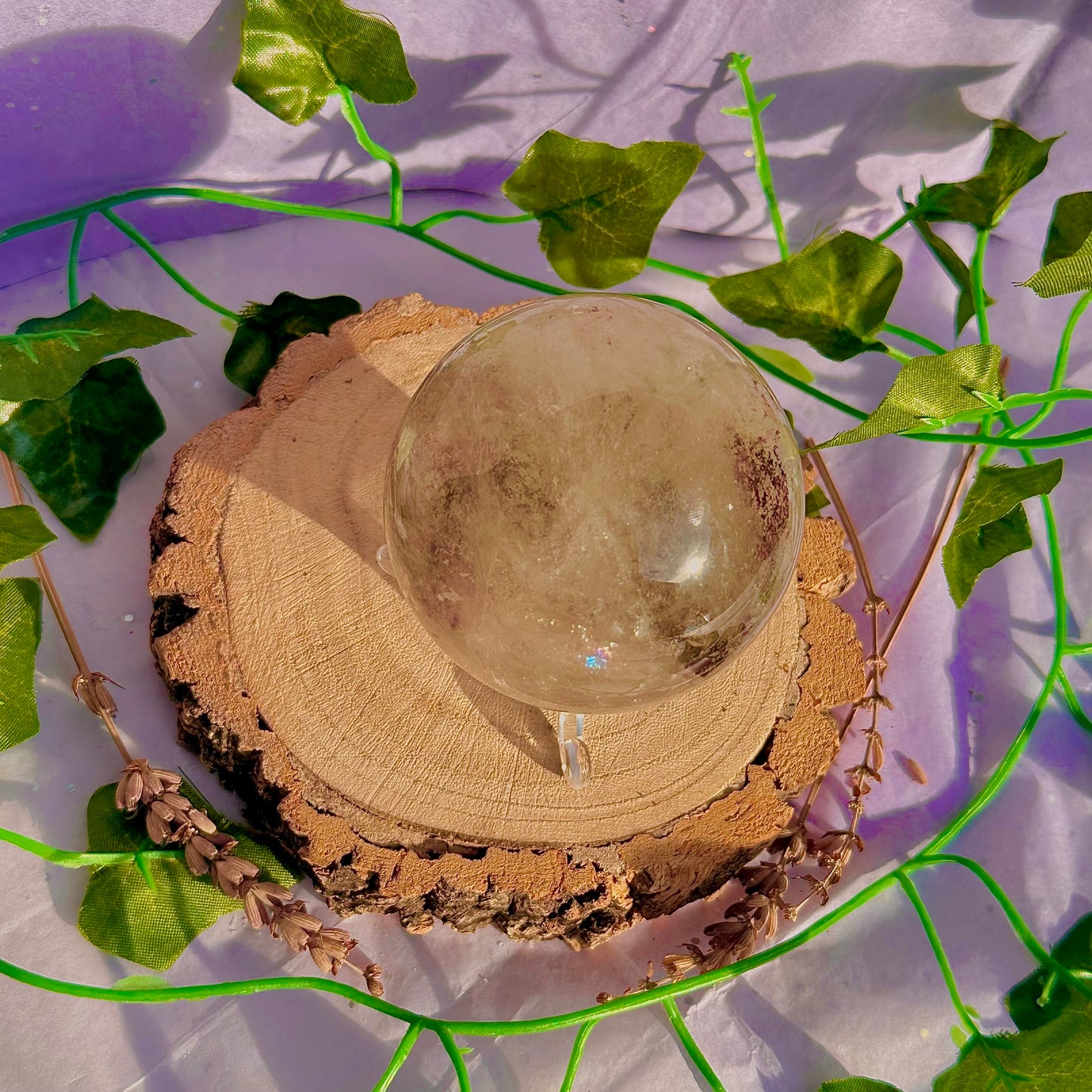 garden quartz sphere ~ 382g