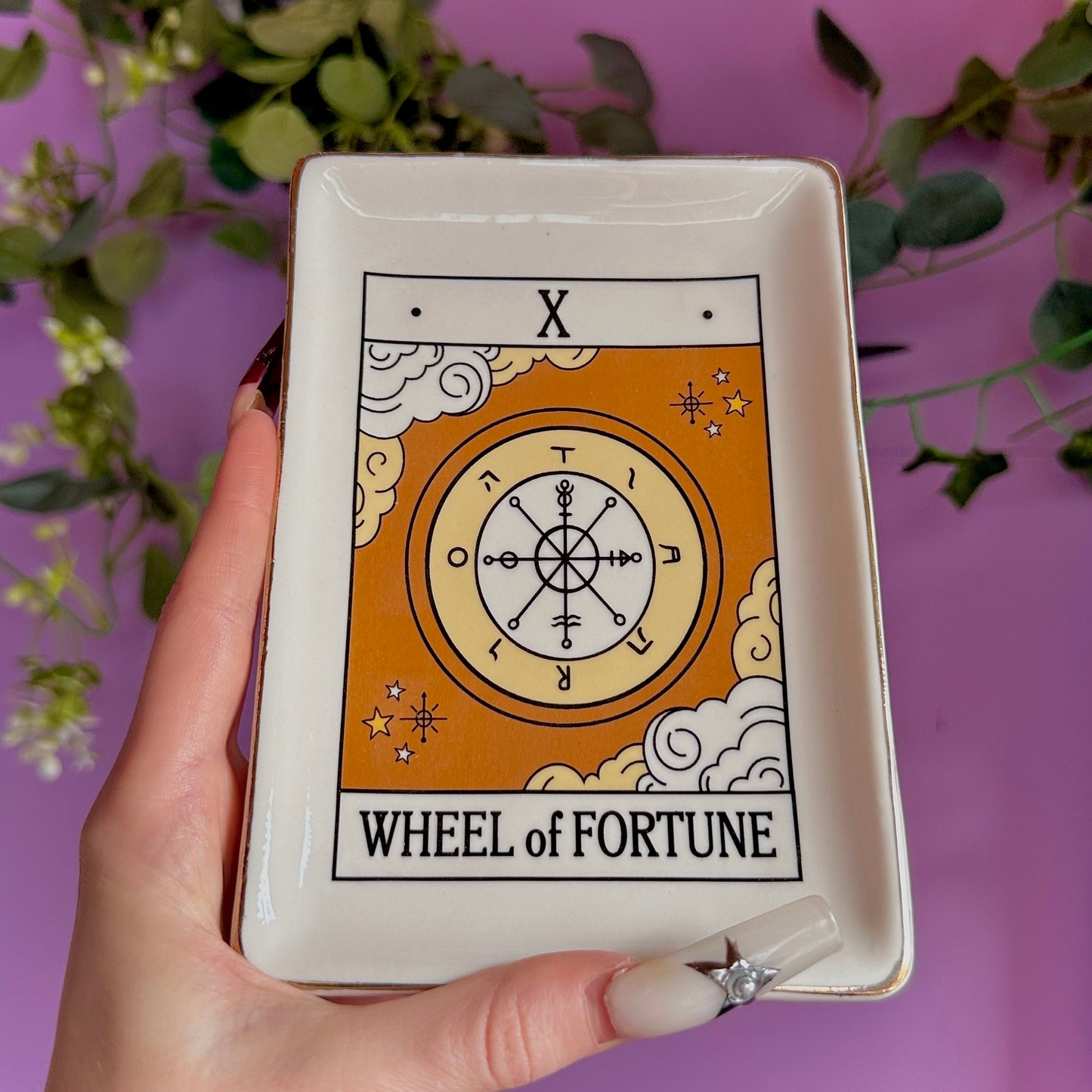 the wheel of fortune vintage tarot trinket dish