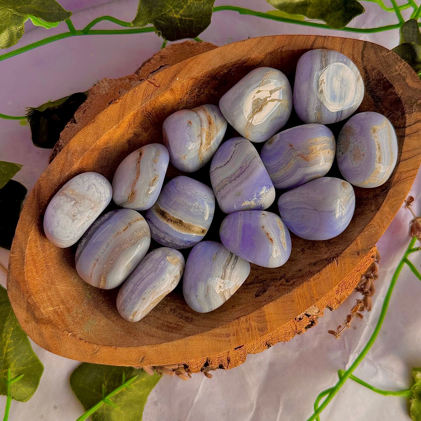 rare blue lace agate tumble