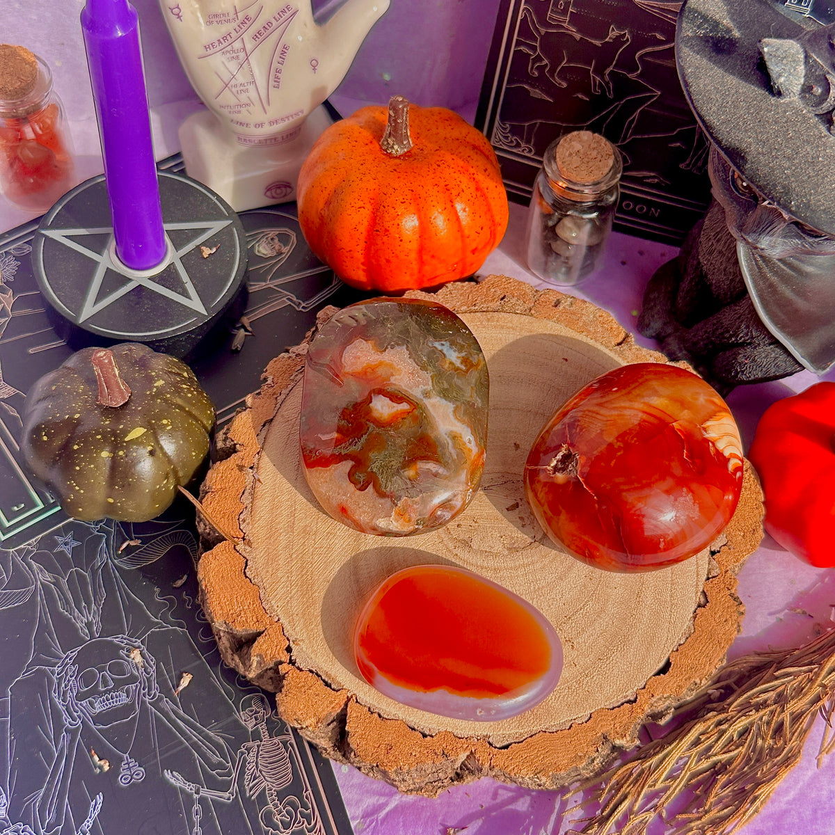 mixed carnelian palm stones ~ choose your own