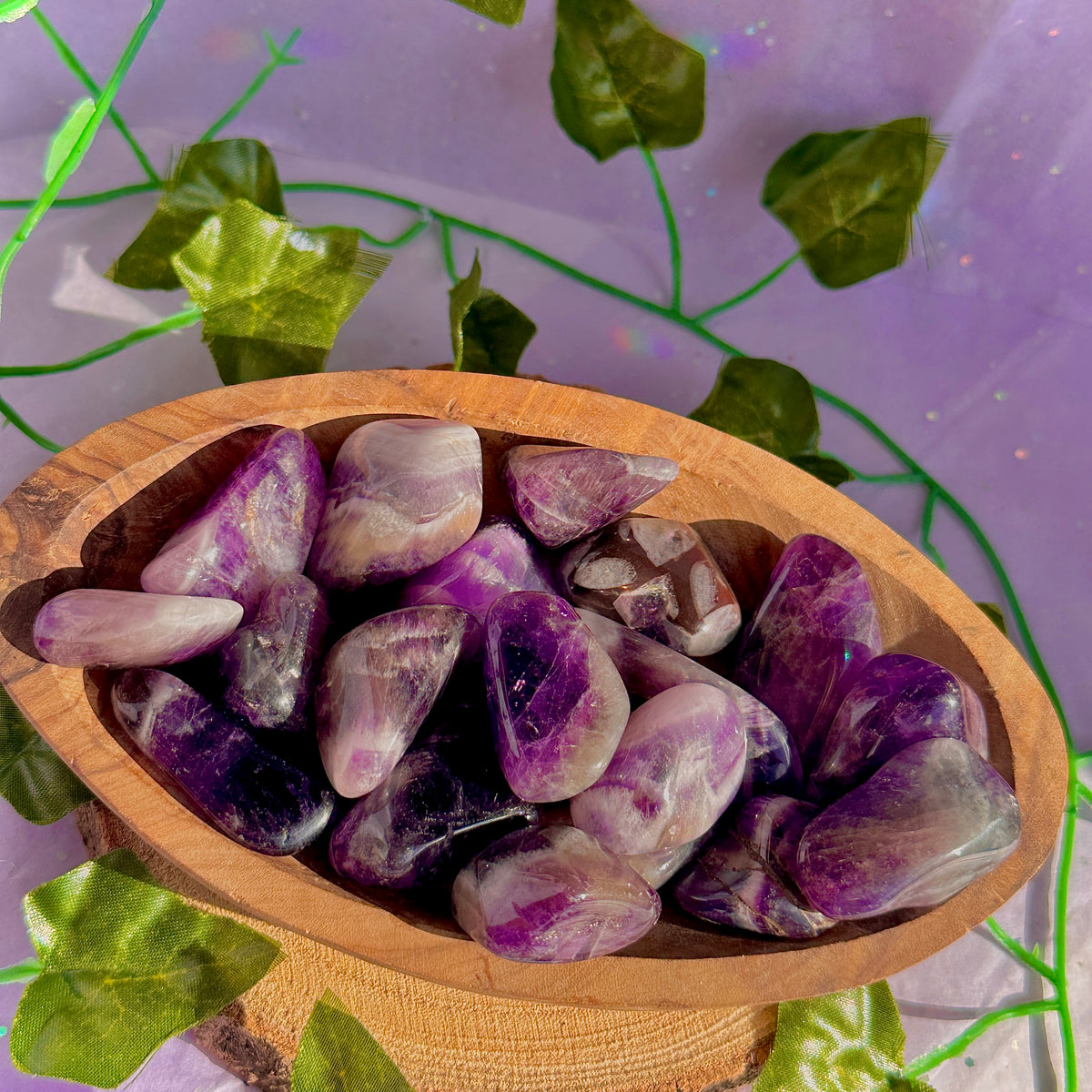 chevron amethyst tumbles ~ preloved