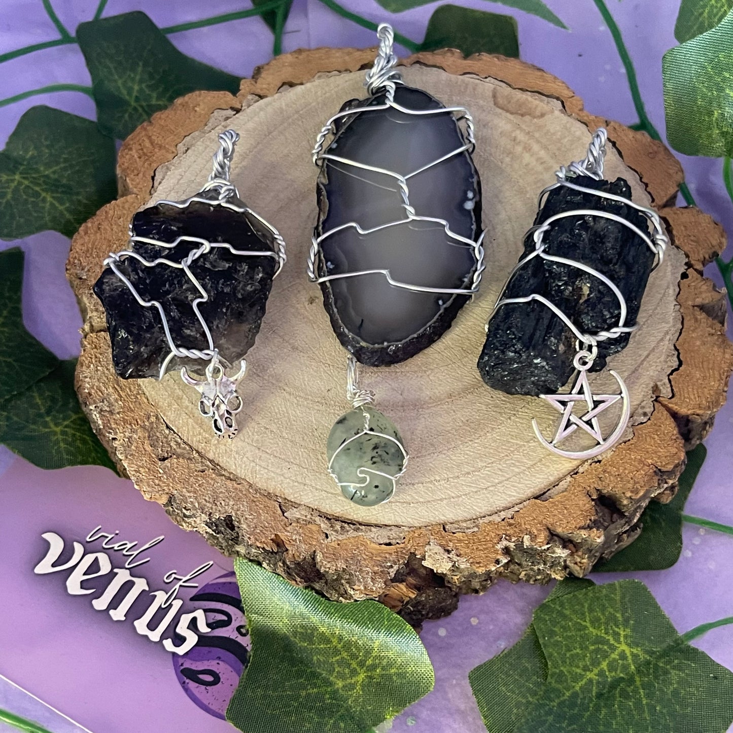 wire wrap pendants halloween