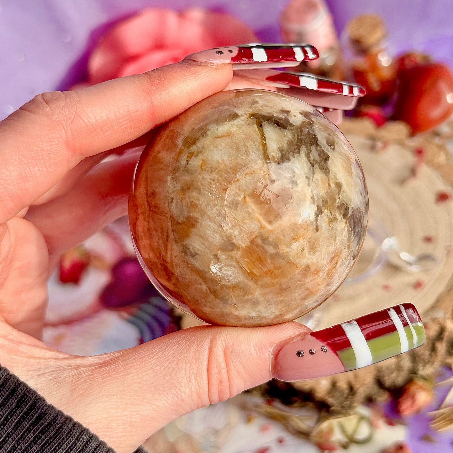 pink moonstone sphere B