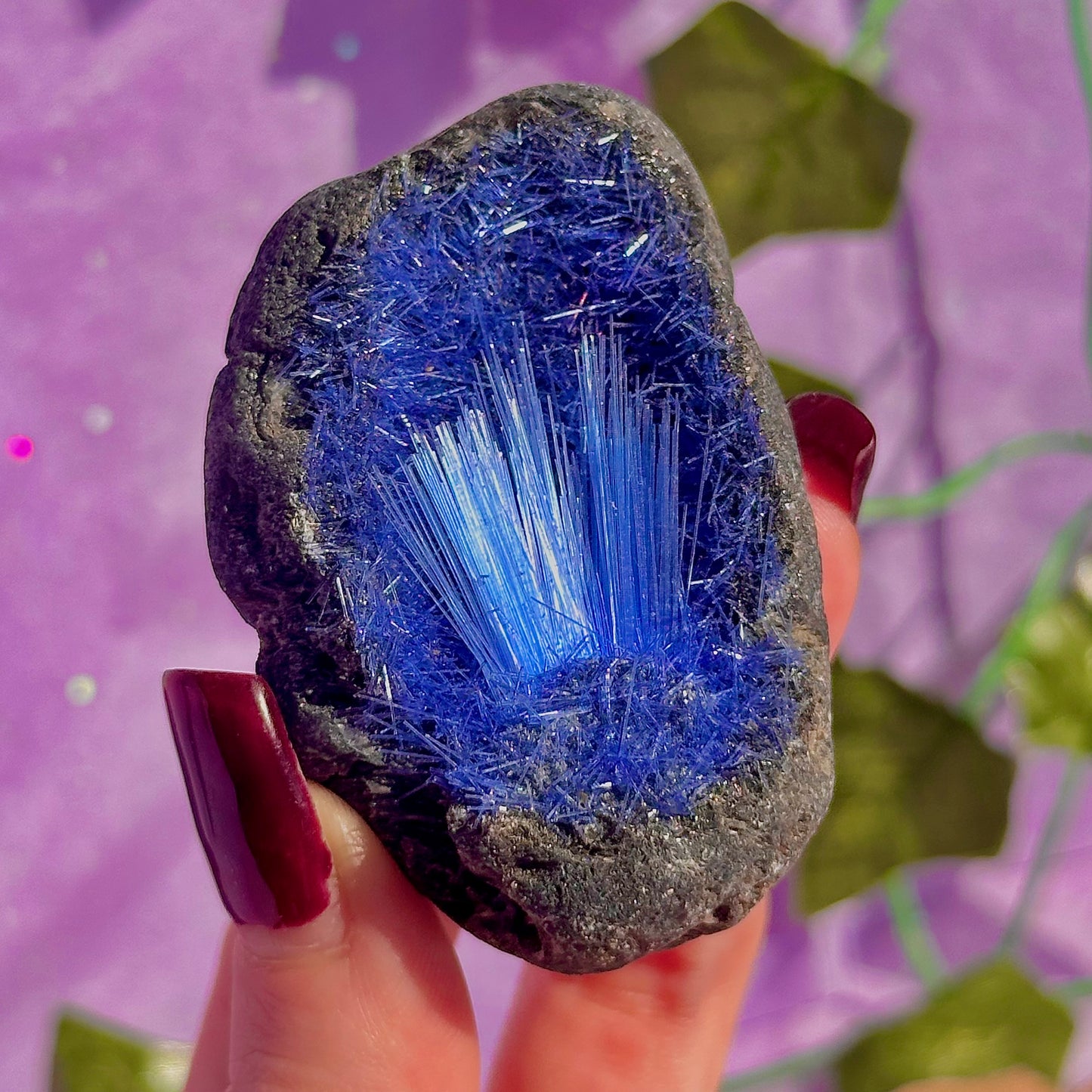 blue goethite rare specimen