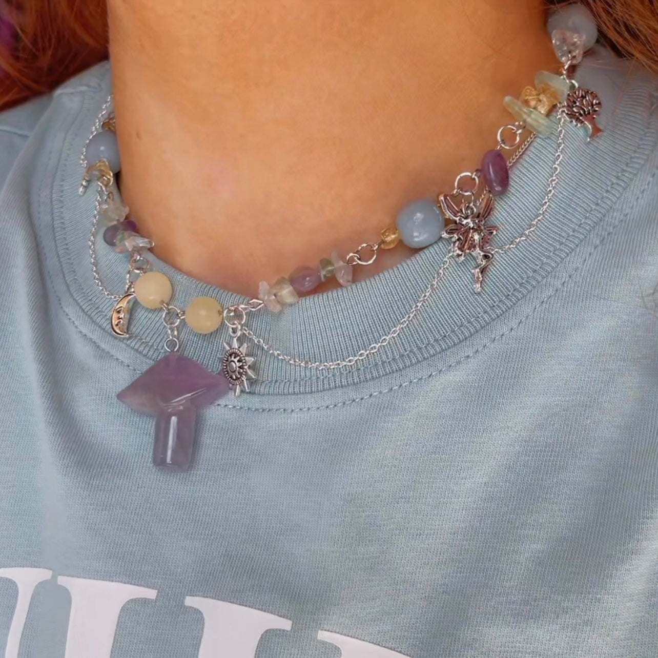 a fairies garden necklace