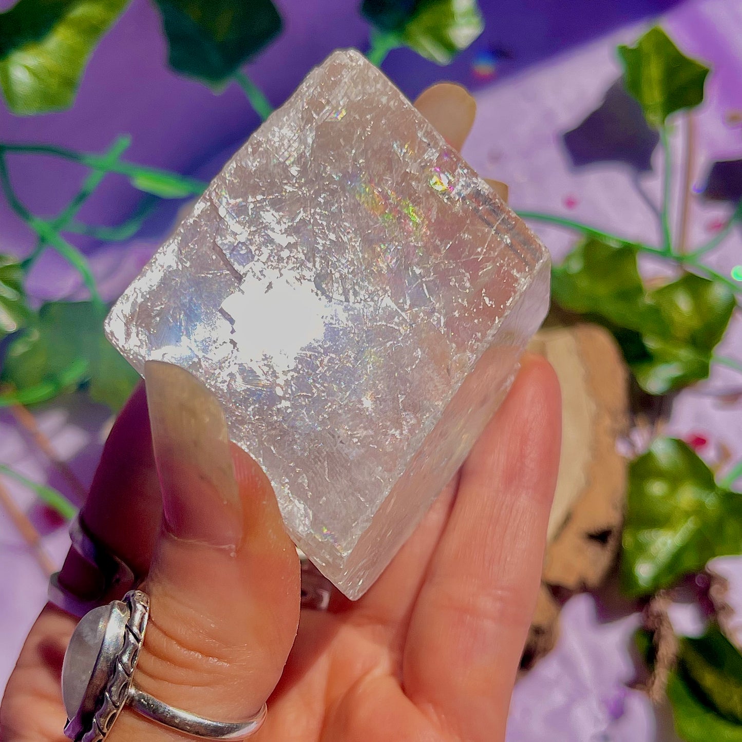 optical golden calcite natural rhombohedrons ~ medium