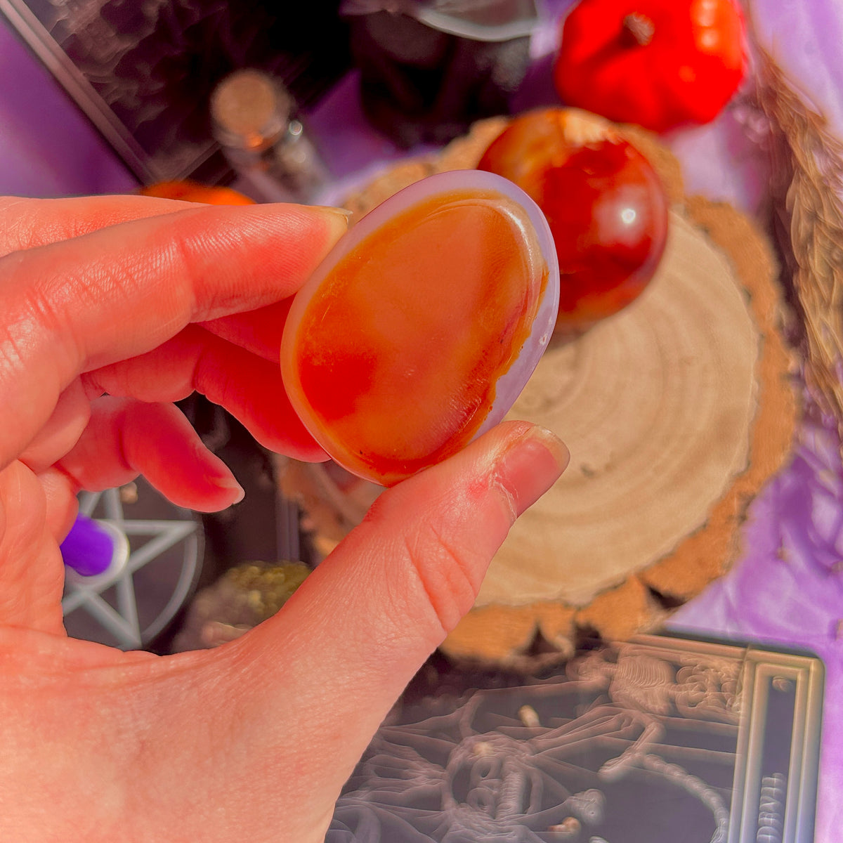 mixed carnelian palm stones ~ choose your own