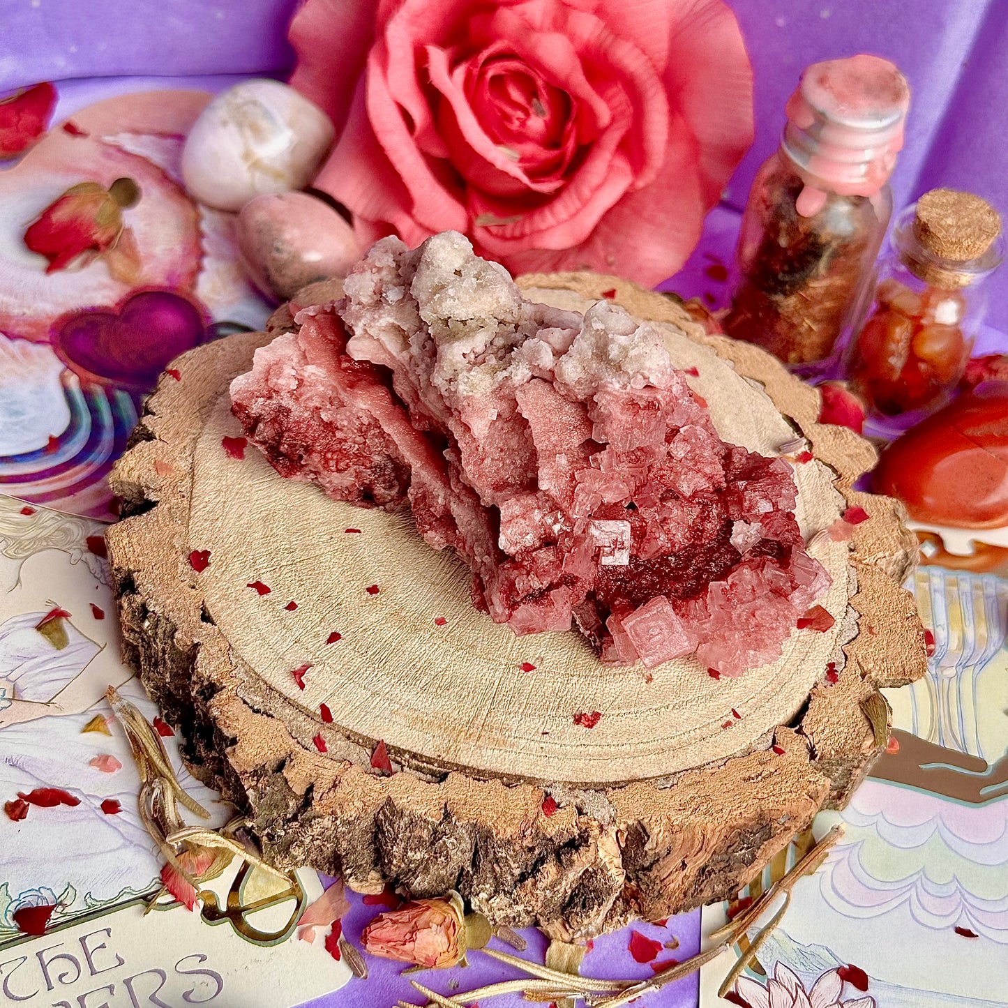 pink halite specimen