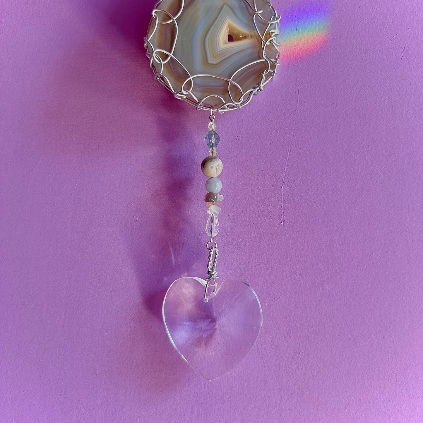 beach sunset suncatcher