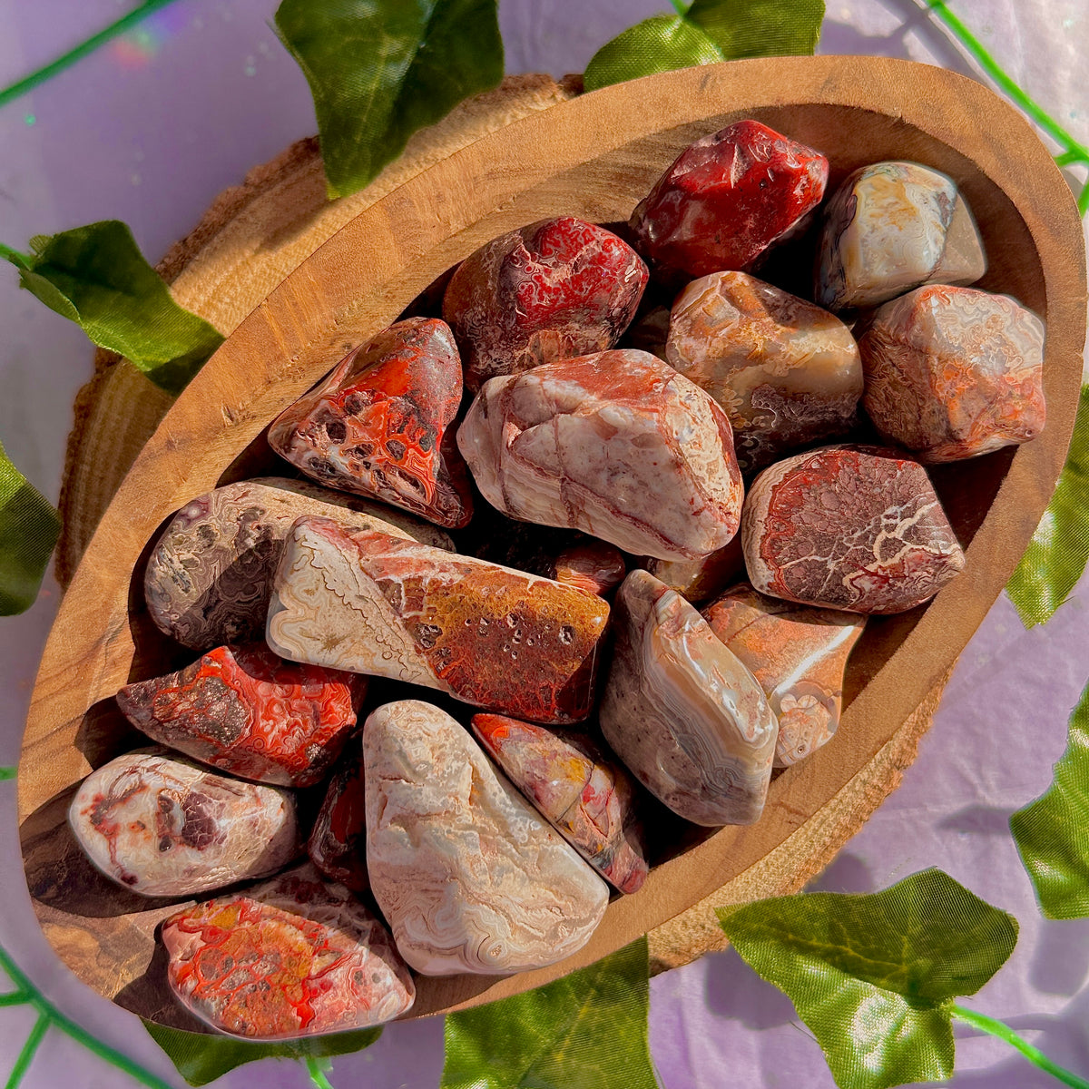 mexican crazy lace agate tumbles ~ preloved
