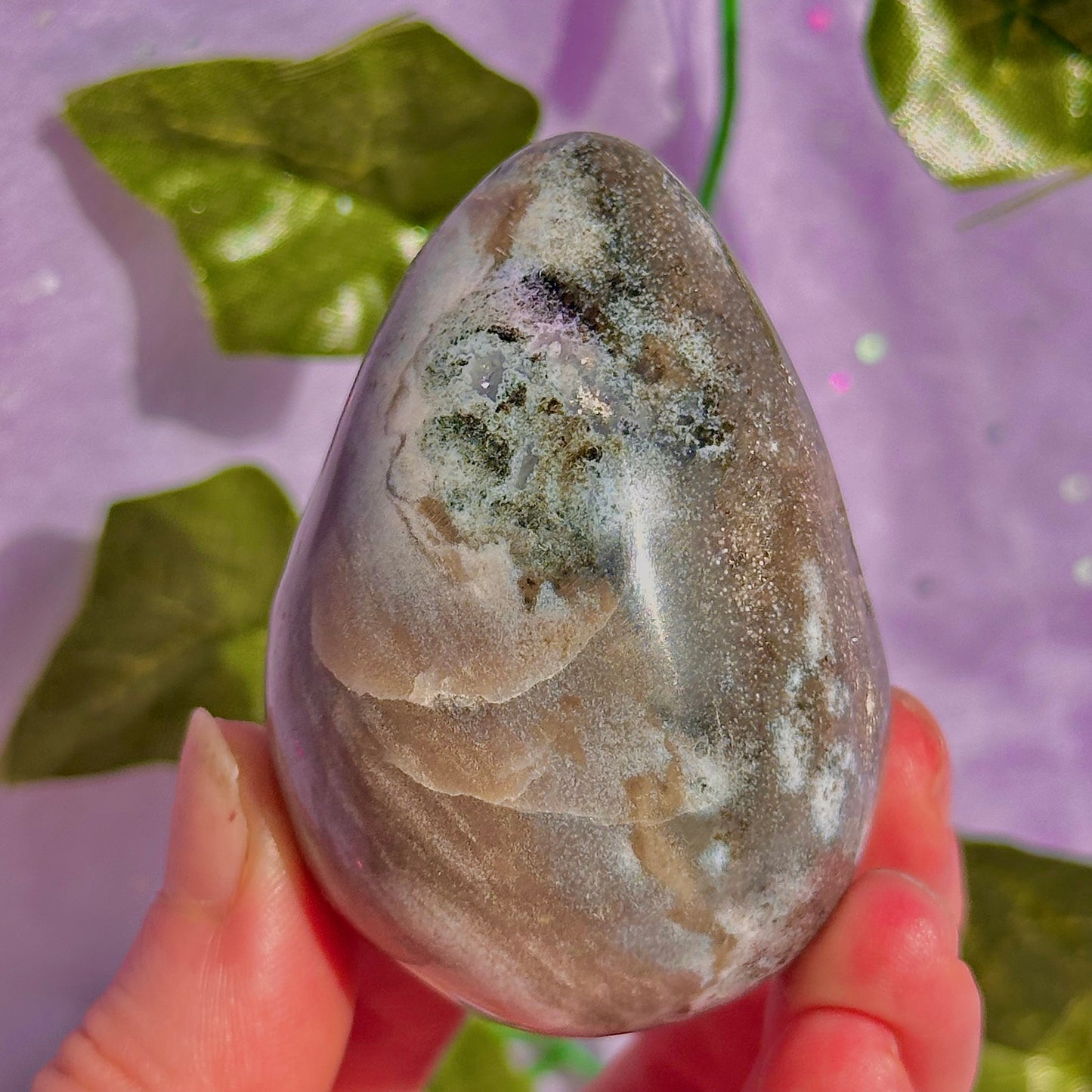 sea jasper egg carving