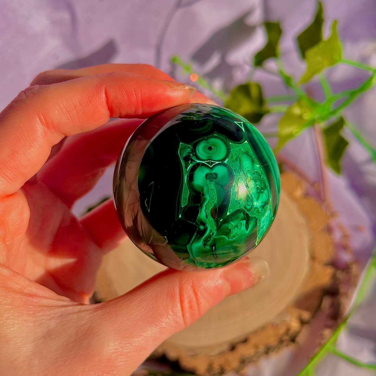 malachite sphere ~ 228g