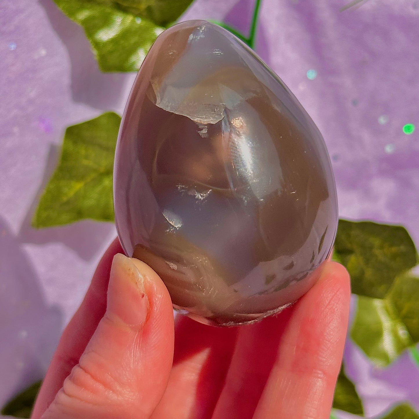 orca agate egg carving