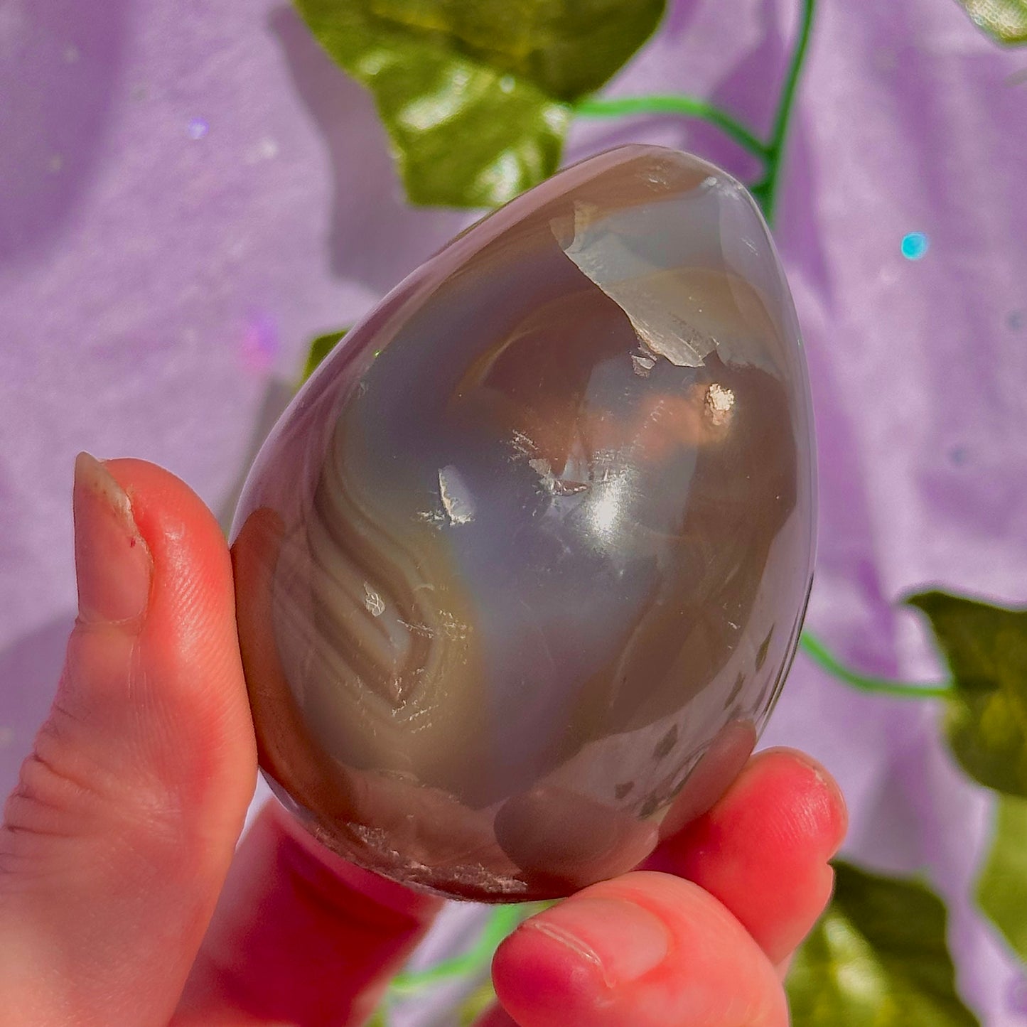 orca agate egg carving