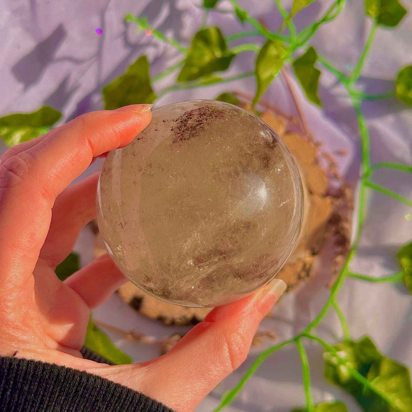 garden quartz sphere ~ 382g