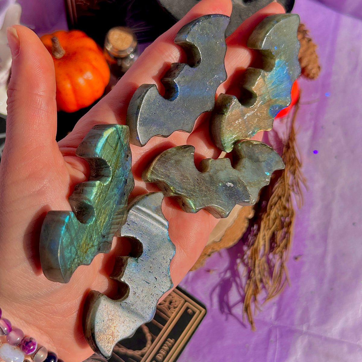 labradorite bat carvings ~ intuitively chosen