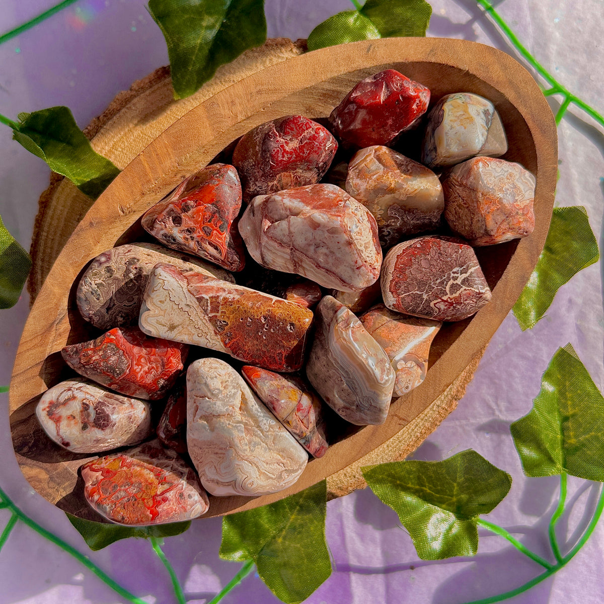 mexican crazy lace agate tumbles ~ preloved