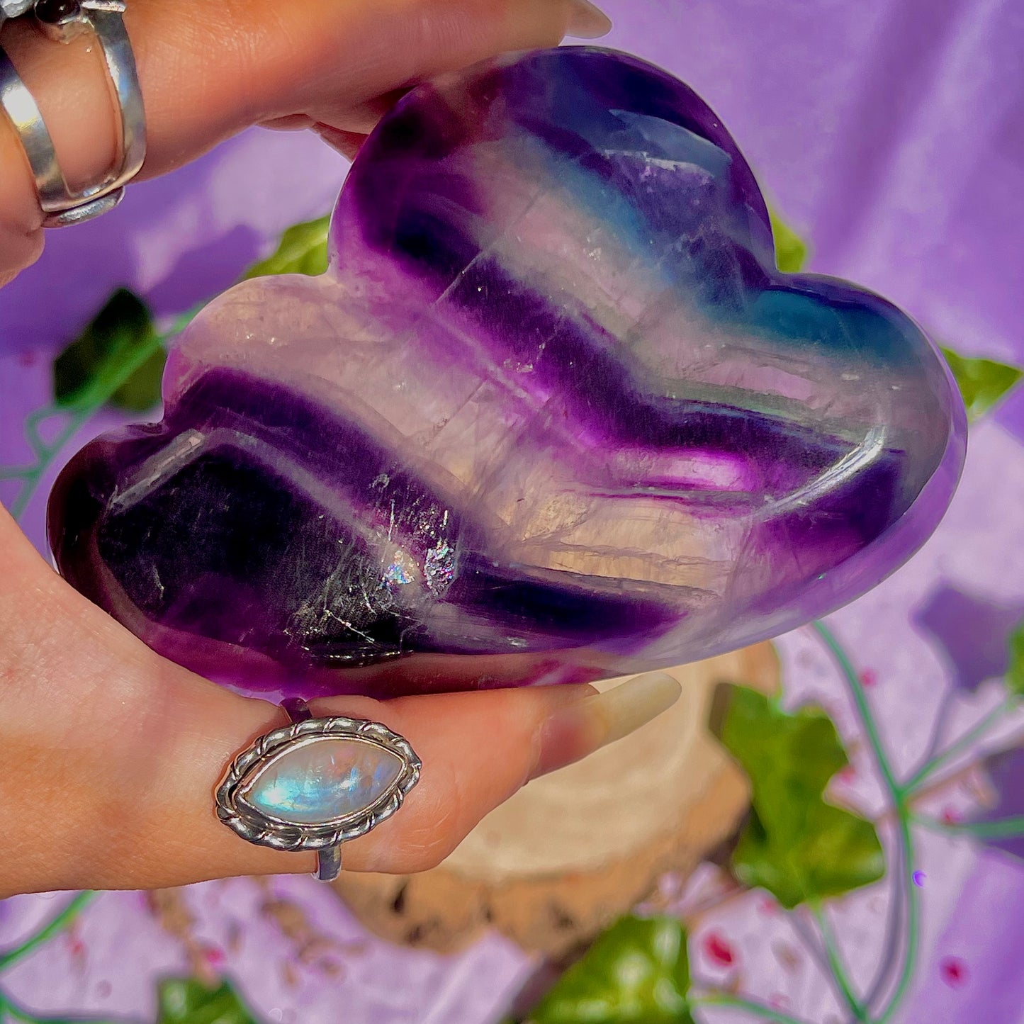 rainbow fluorite cloud bowl C