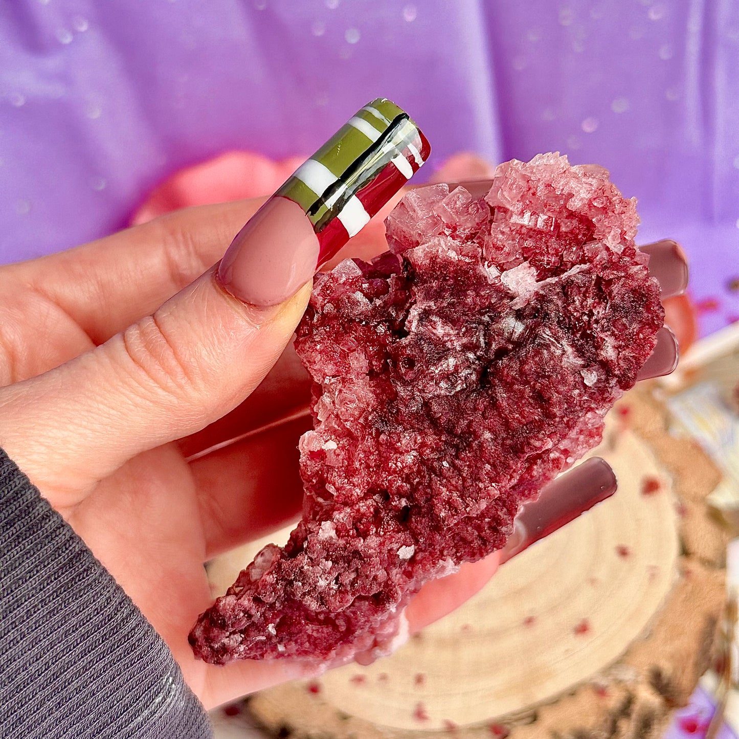 pink halite specimen