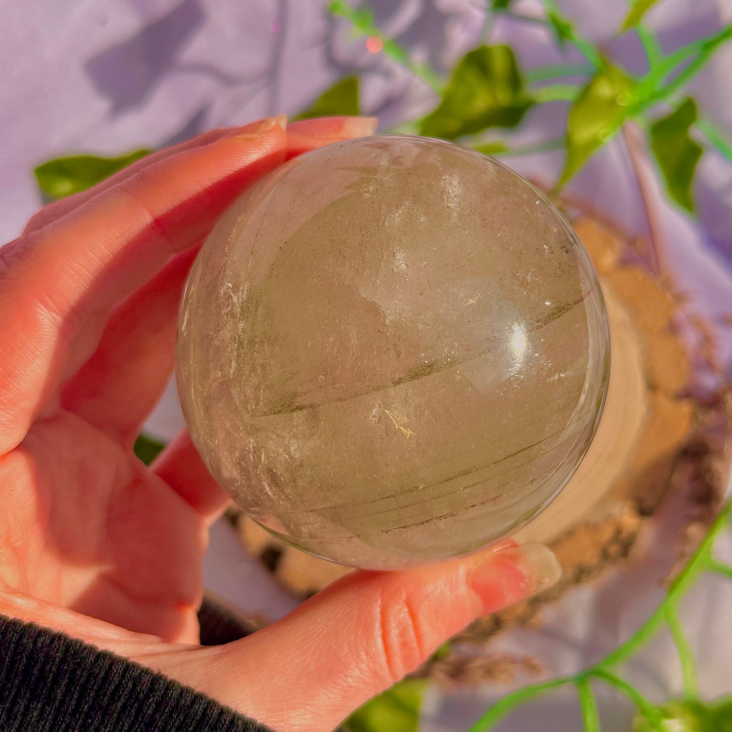 garden quartz sphere ~ 382g