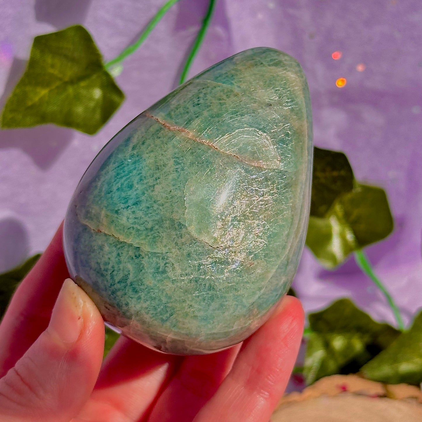 amazonite egg carving