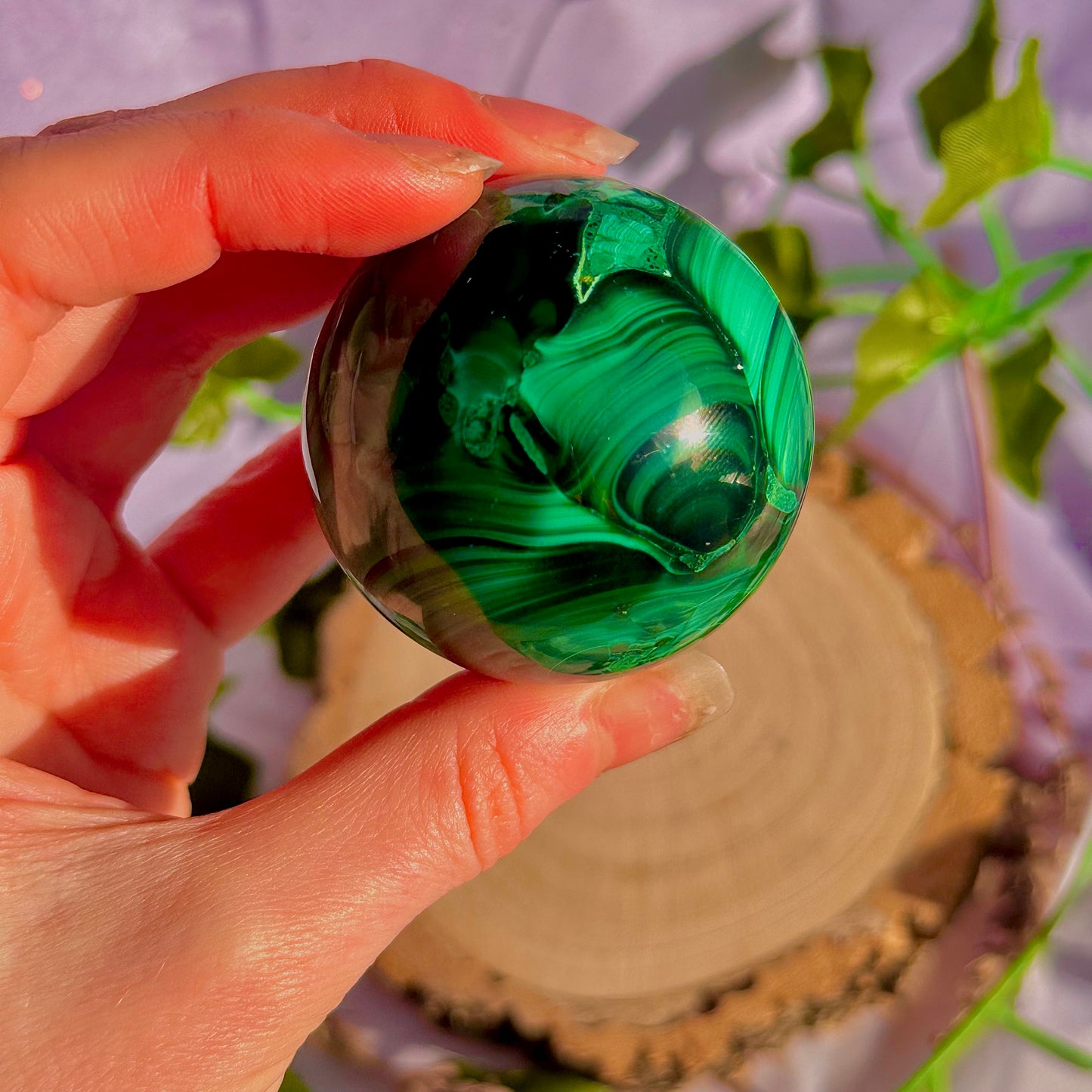 malachite sphere ~ 228g