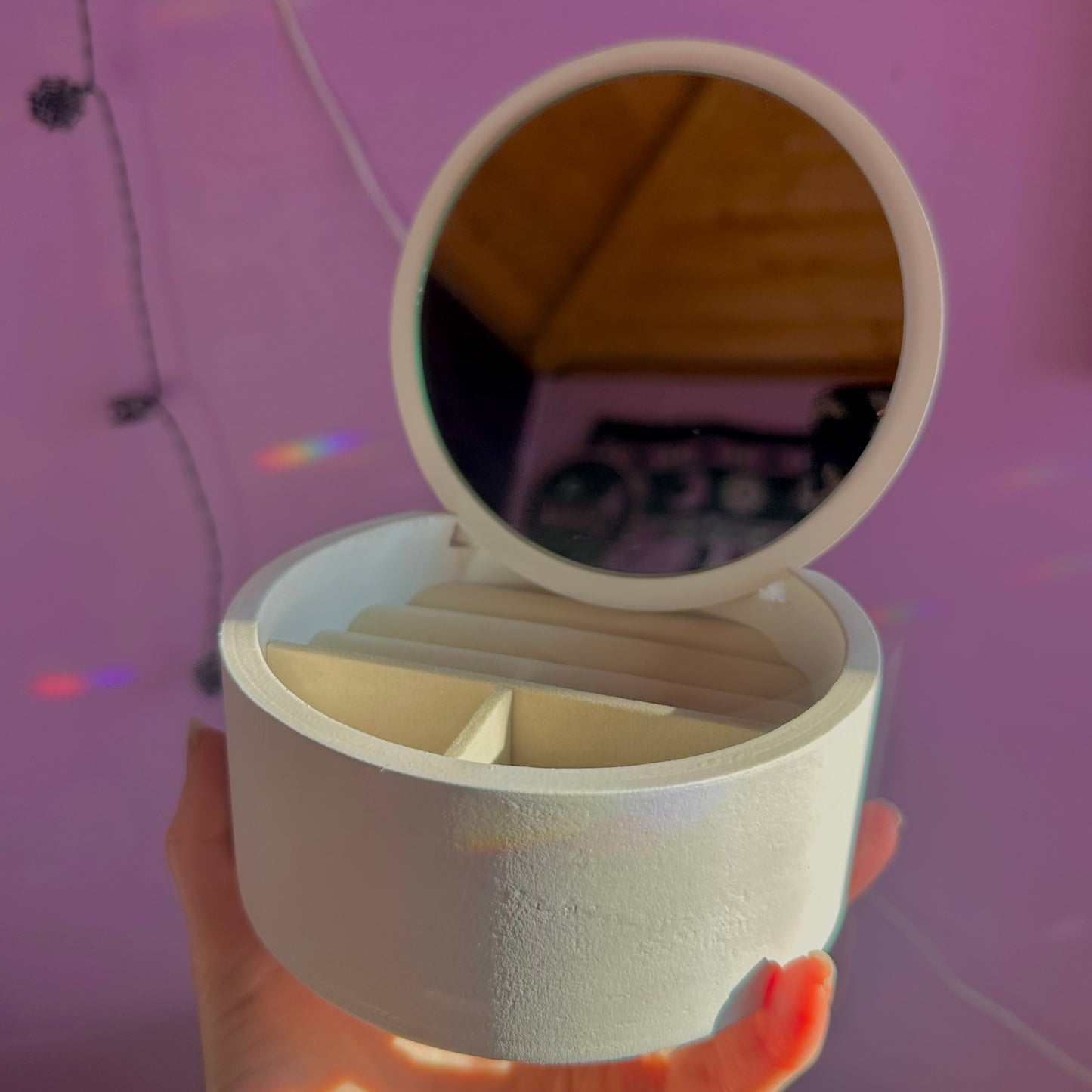 astrology wheel jewellery box with mirror