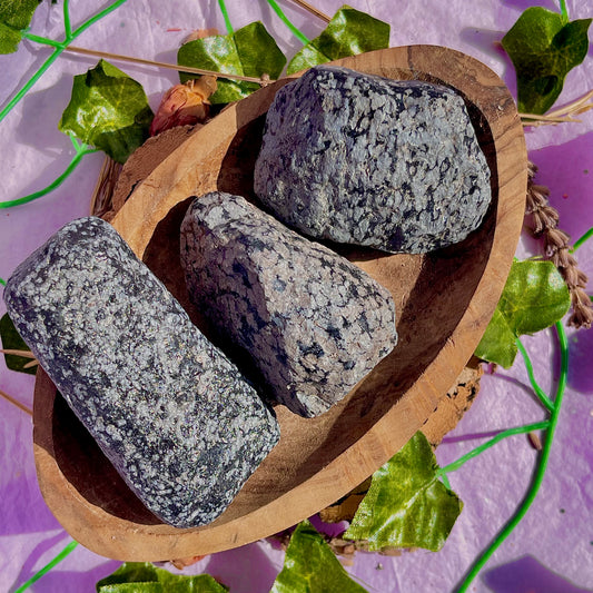 raw/rough snowflake obsidian