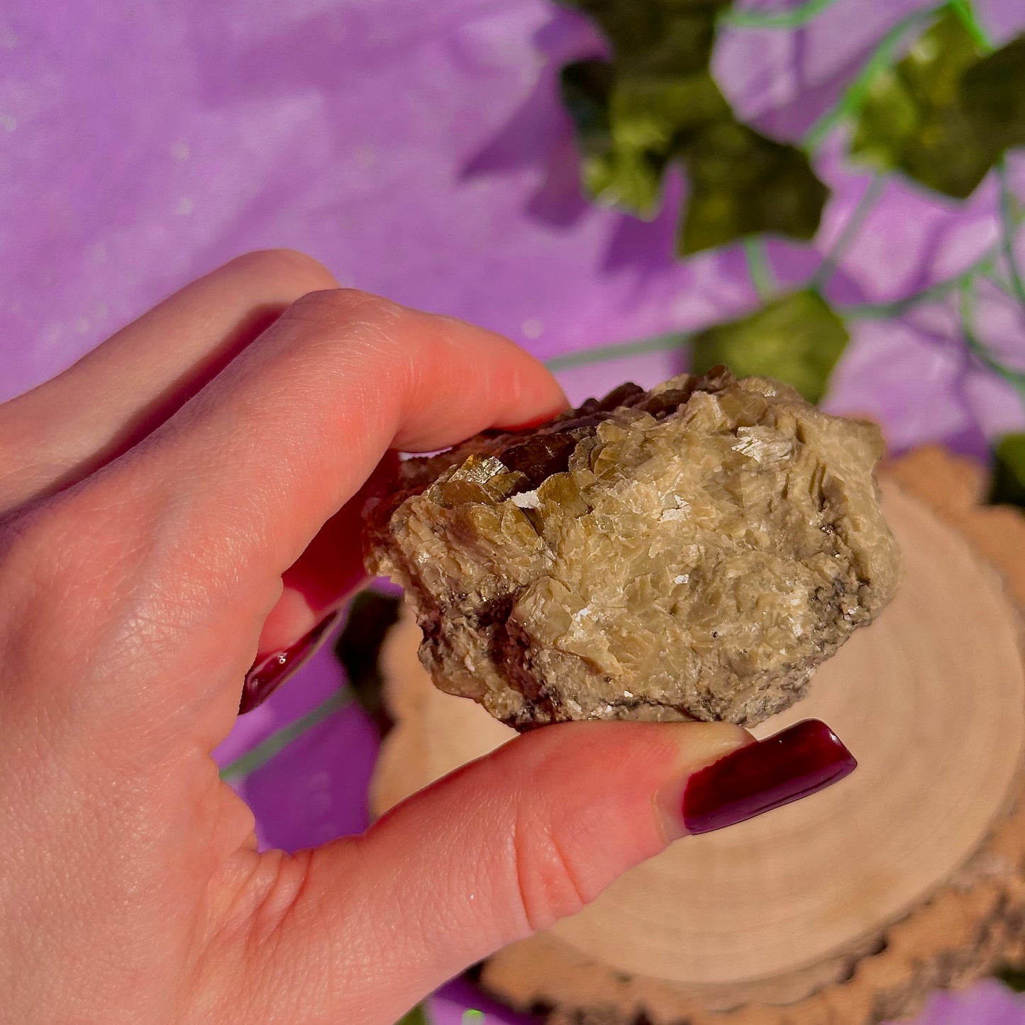 bladed siderite dragon scale cluster specimen