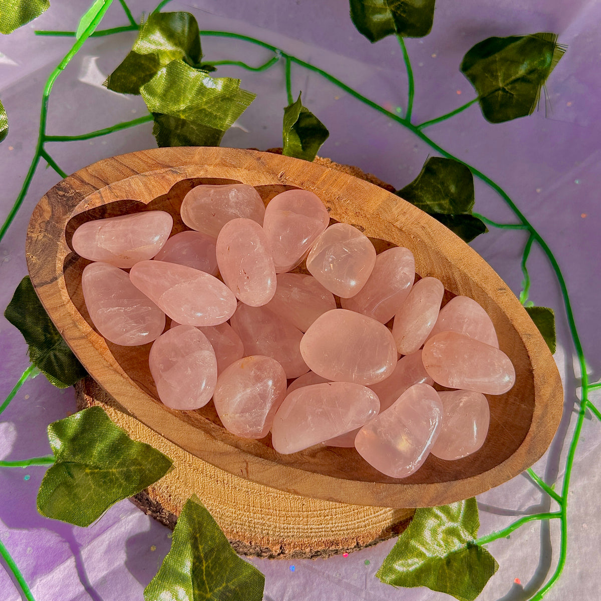 rose quartz tumbles ~ preloved