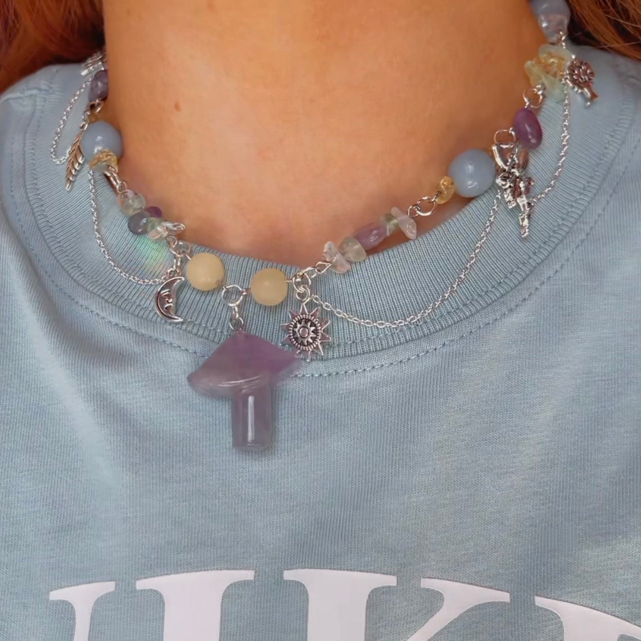 a fairies garden necklace
